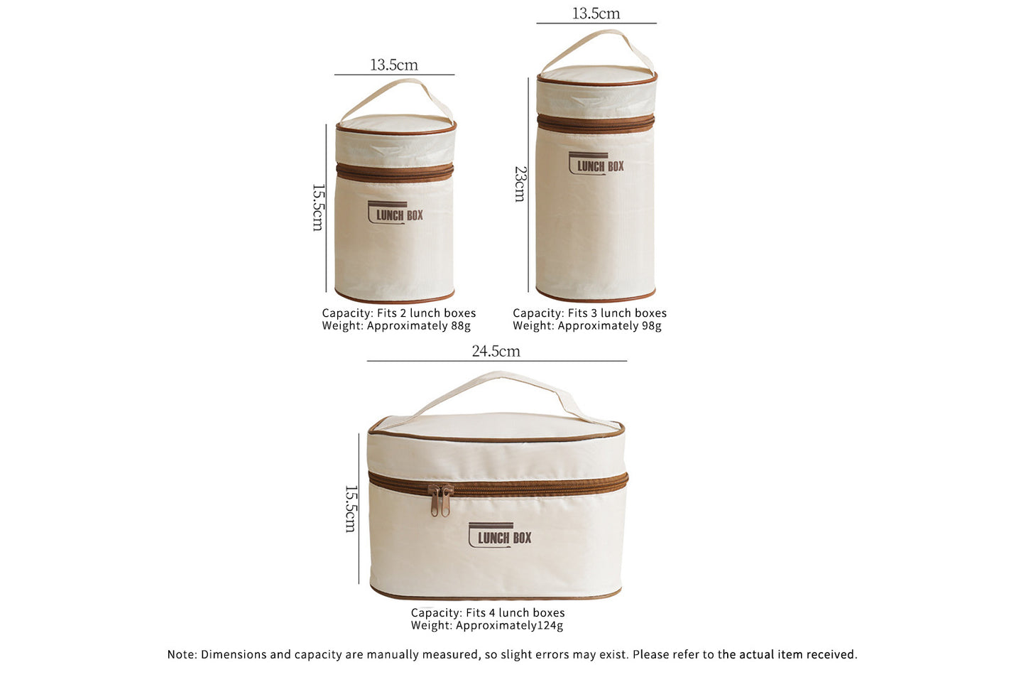 **304 Stainless Steel Insulated Lunch Box (Beige Two-Piece Microwave Oven Set)**