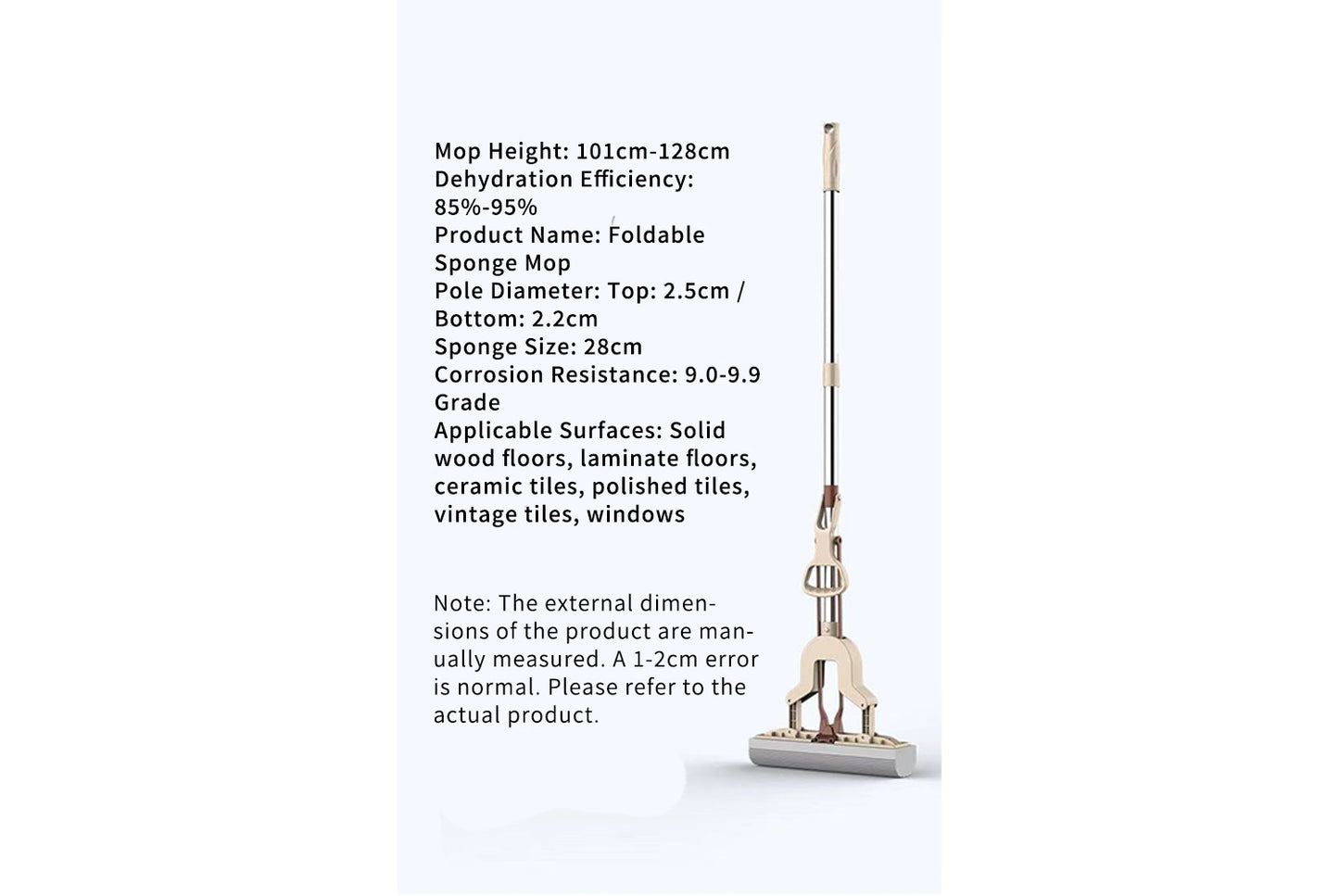 Hands-Free Washable PVA Mop