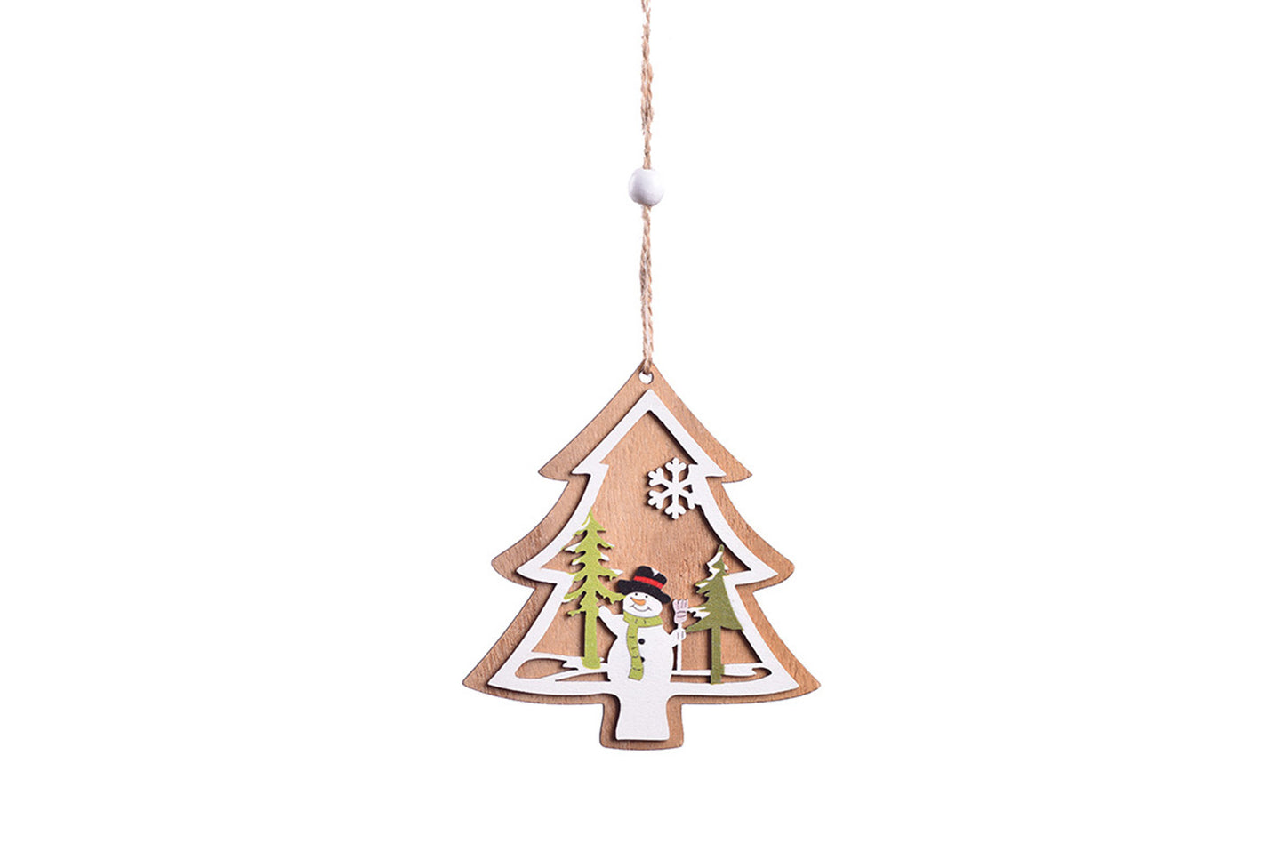 **Christmas Wooden Ornament Set - Multiple 3D Decorations**