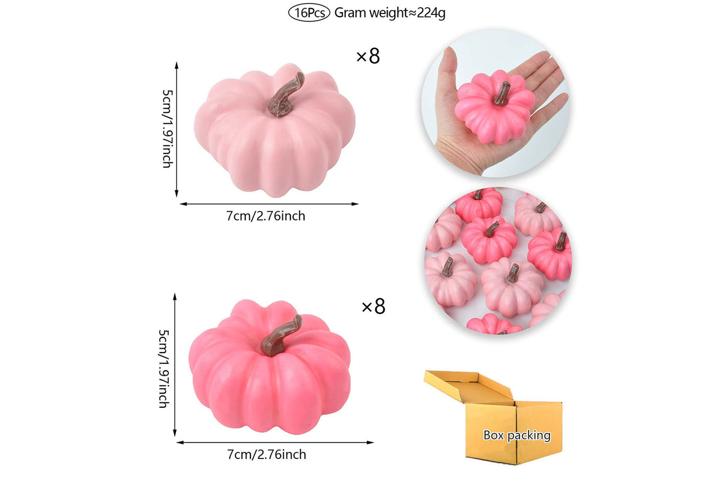 Halloween Simulated Pumpkin Set