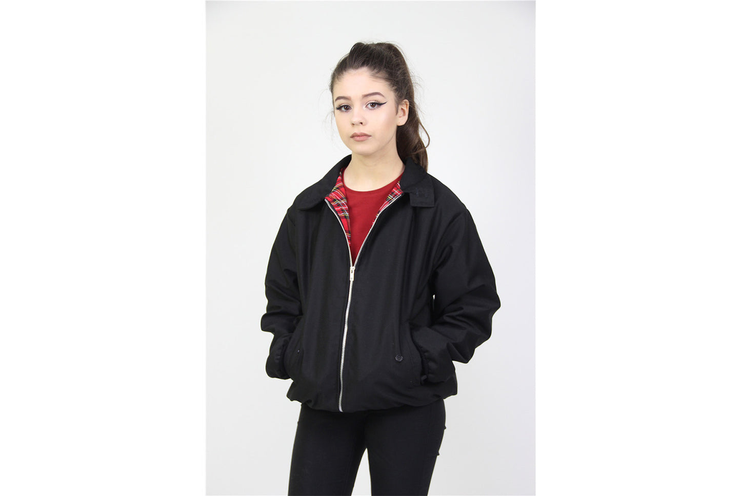 Stand-Collar Harrington Jacket