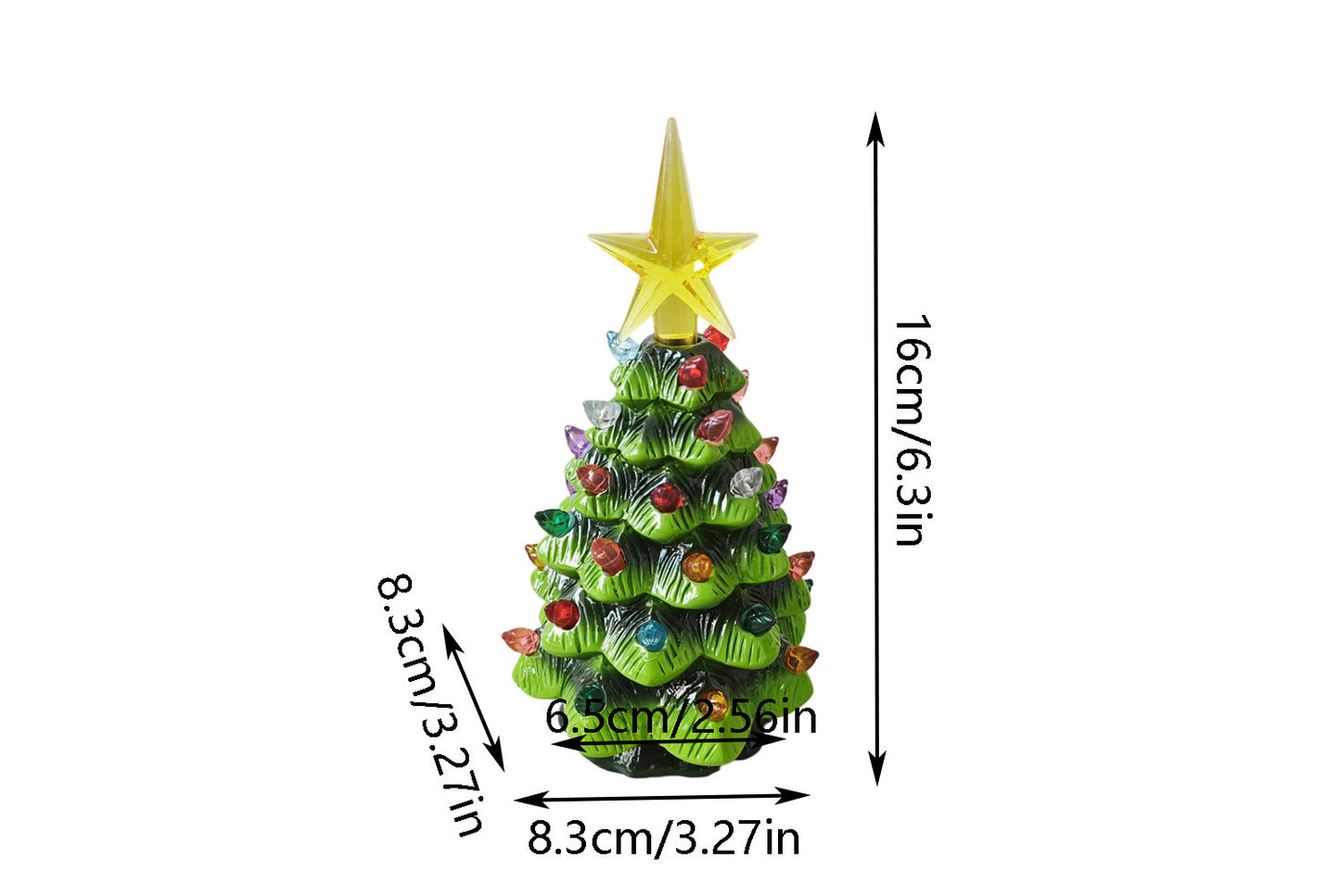 LED Retro Ceramic Christmas Tree Light