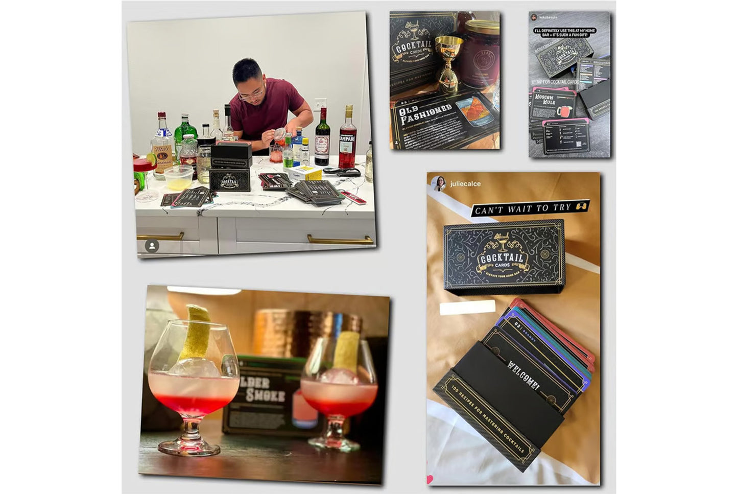 **100 Cocktail Recipe Cards (Professional Bartending Guide)**