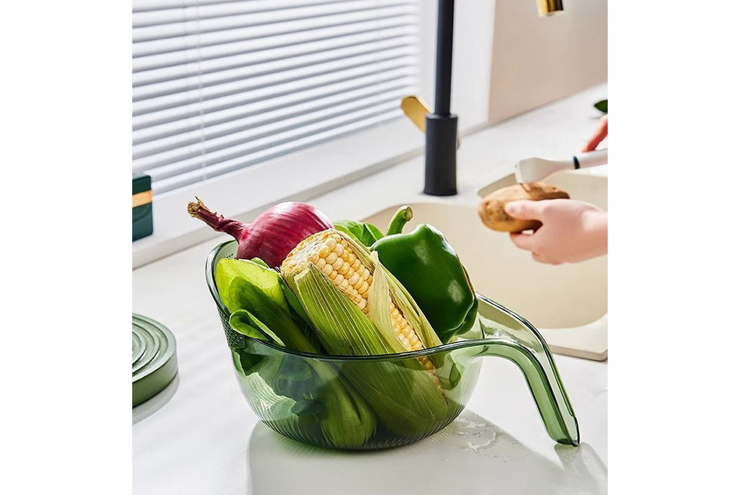 Household rice drain basket