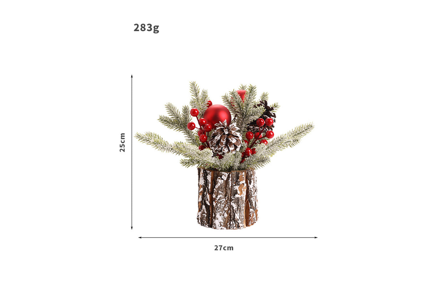 **25cm Flocked PE Simulated Mini Christmas Tree Ornament**
