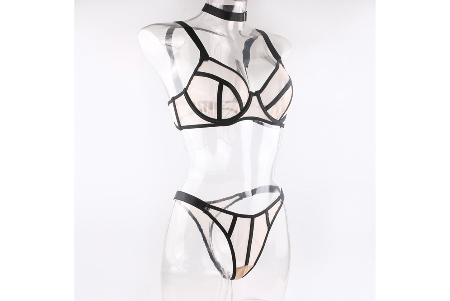 **New Sexy Sheer Bra Two-Piece Set**