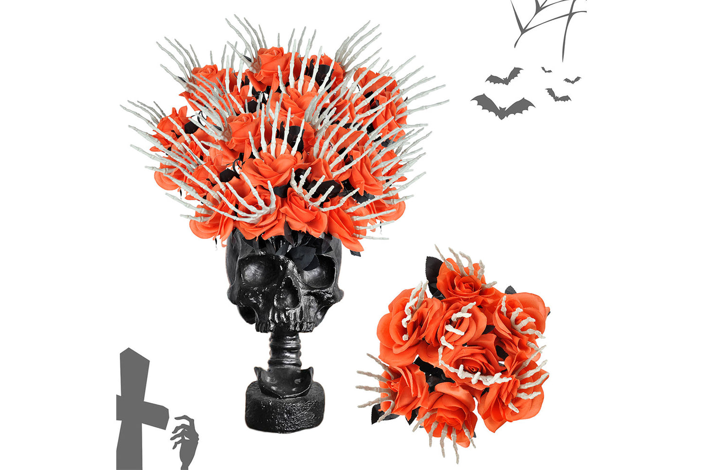Halloween Skeleton Hand Rose Cuttings (Pack of 4)