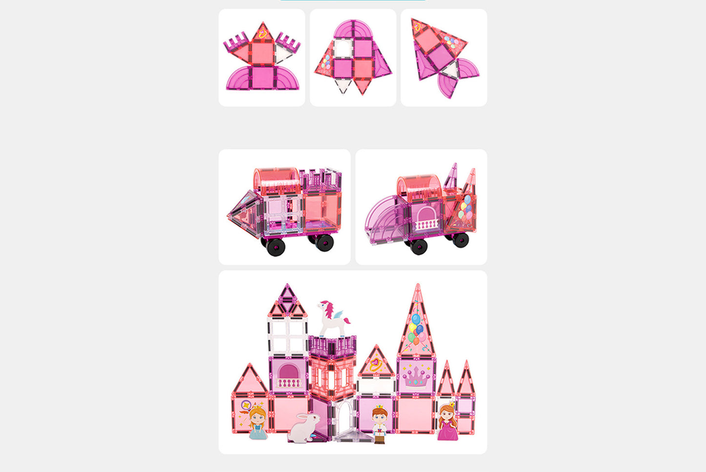 Princess Themed Magnetic Building Blocks
