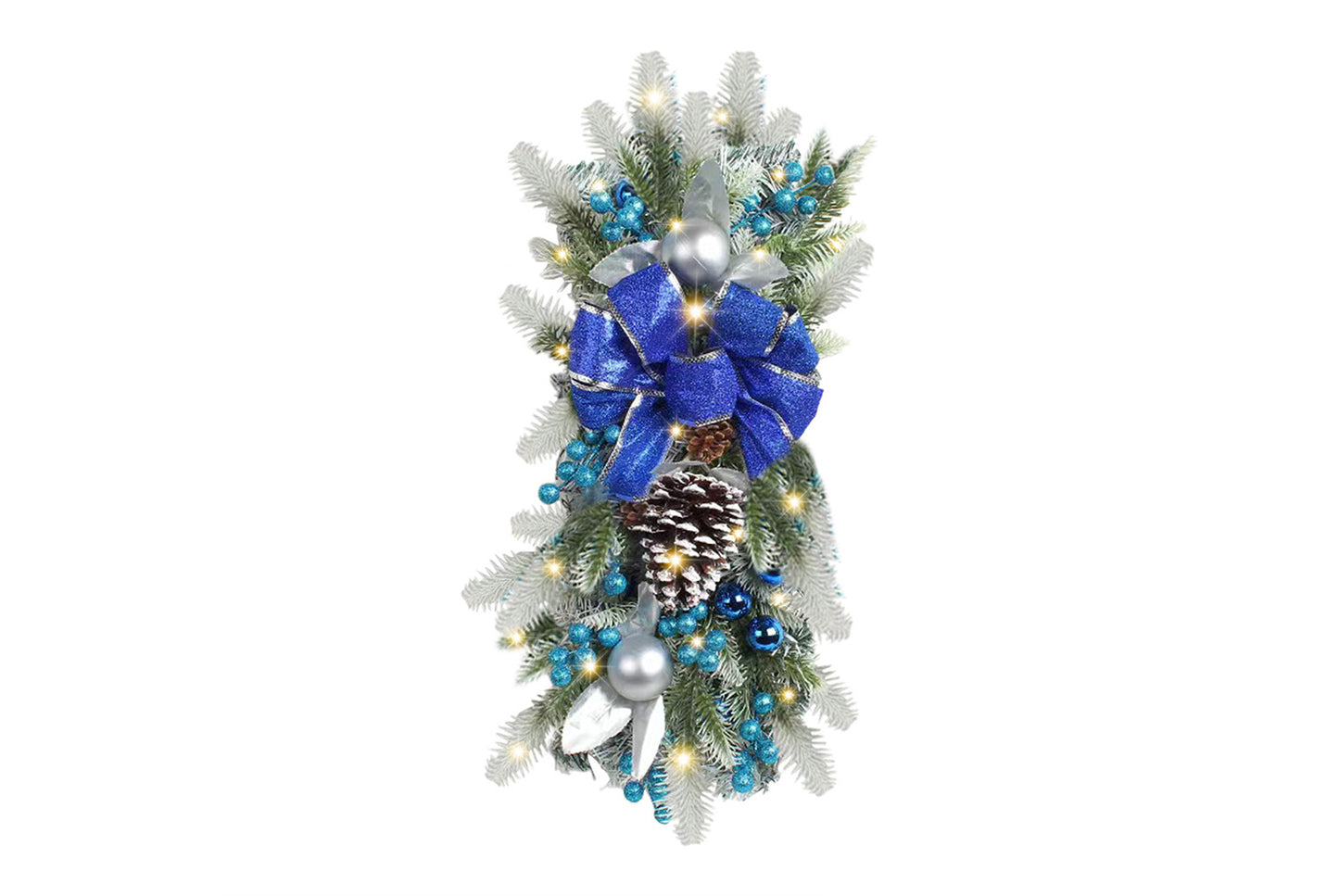 **Christmas LED Wreath - Rattan Door Curtain Decorative Hanging**