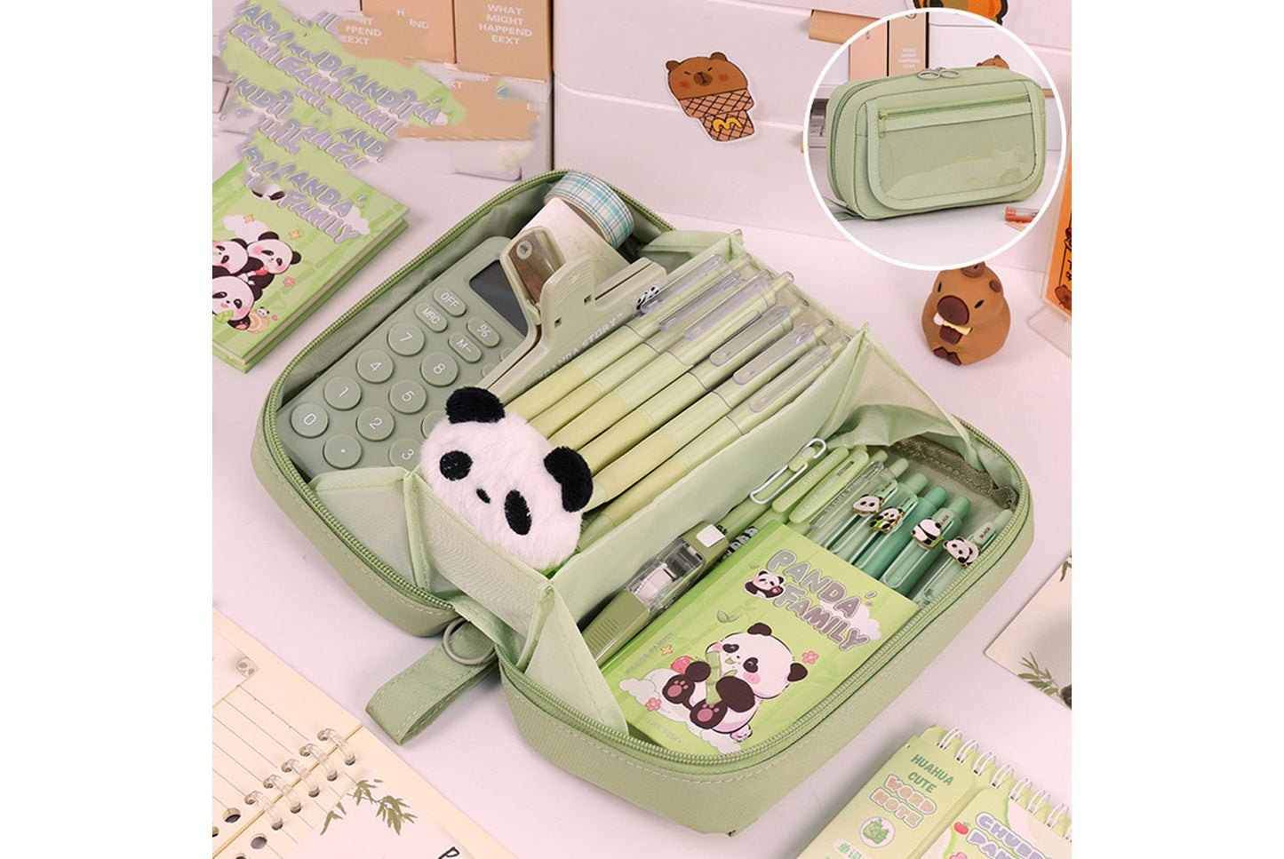 Large Capacity Flip-Top Pencil Case
