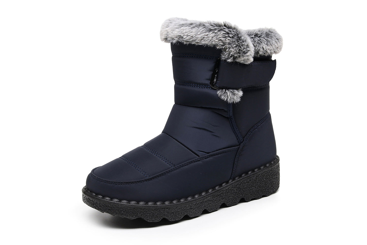 **Women's Waterproof Rabbit Fur Snow Boots**