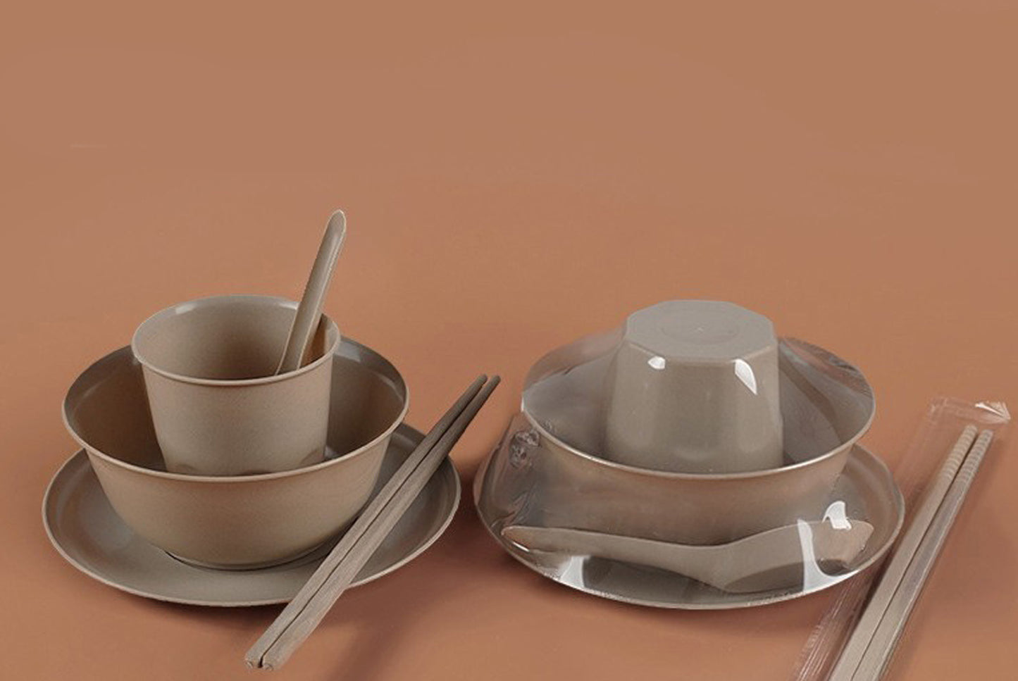 **Eco-friendly Rice Husk Dinnerware Set (Multiple Sizes Available)**