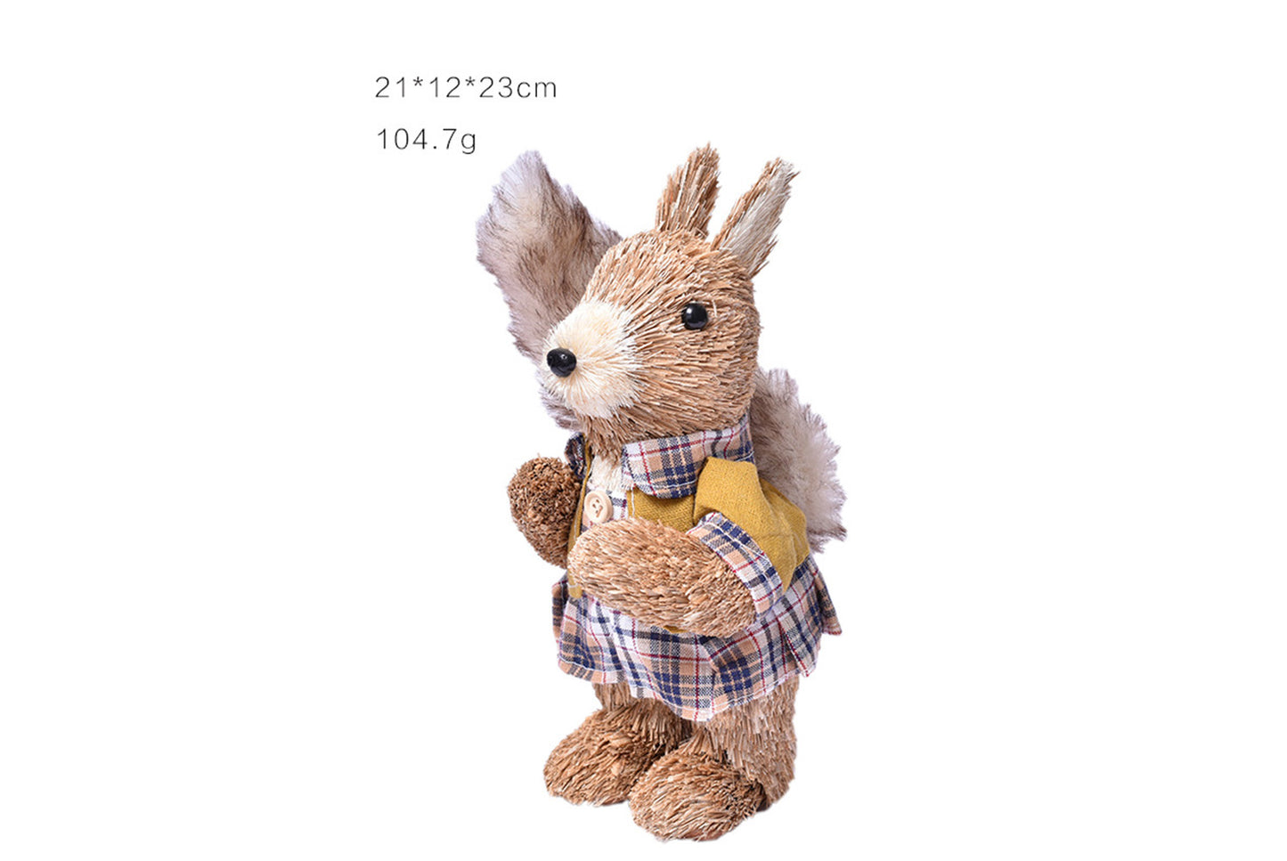 Cute Natural Cattail Squirrel Doll