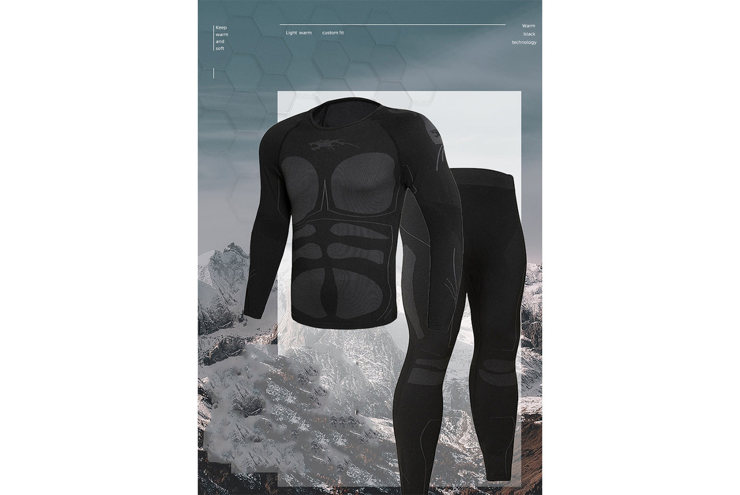 **Outdoor Sports High-Stretch Thermal Underwear Set**