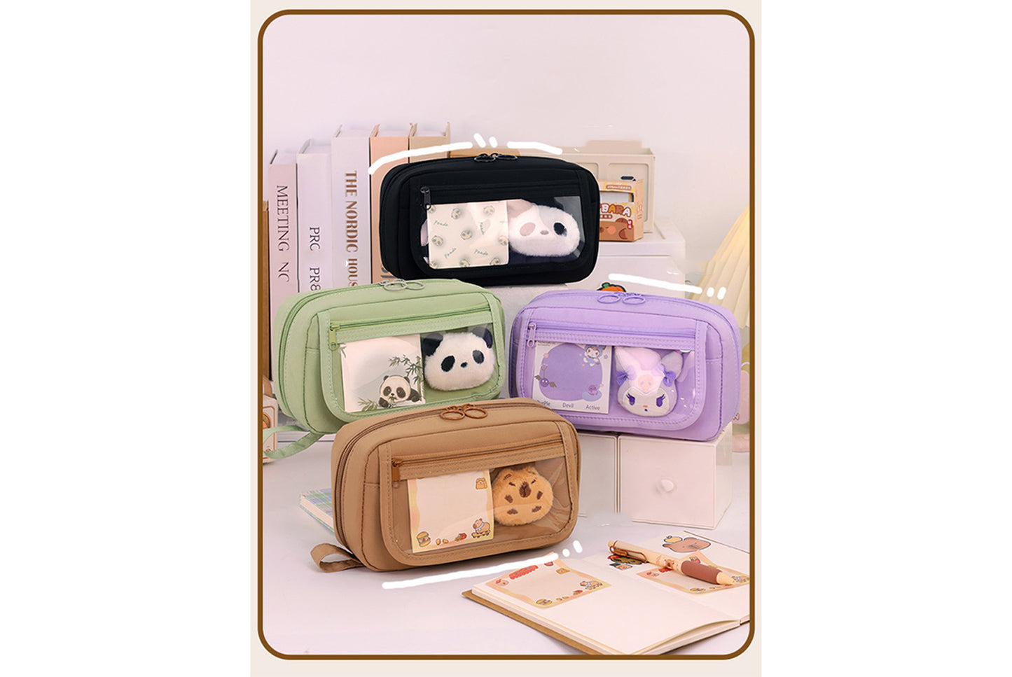 Large Capacity Flip-Top Pencil Case