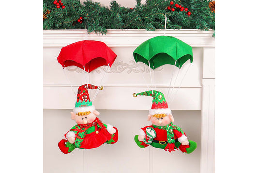 Christmas Parachute Figure Pendant