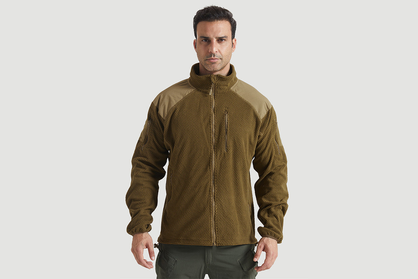 **Men's Tactical Fleece Jacket Stand Collar Liner**