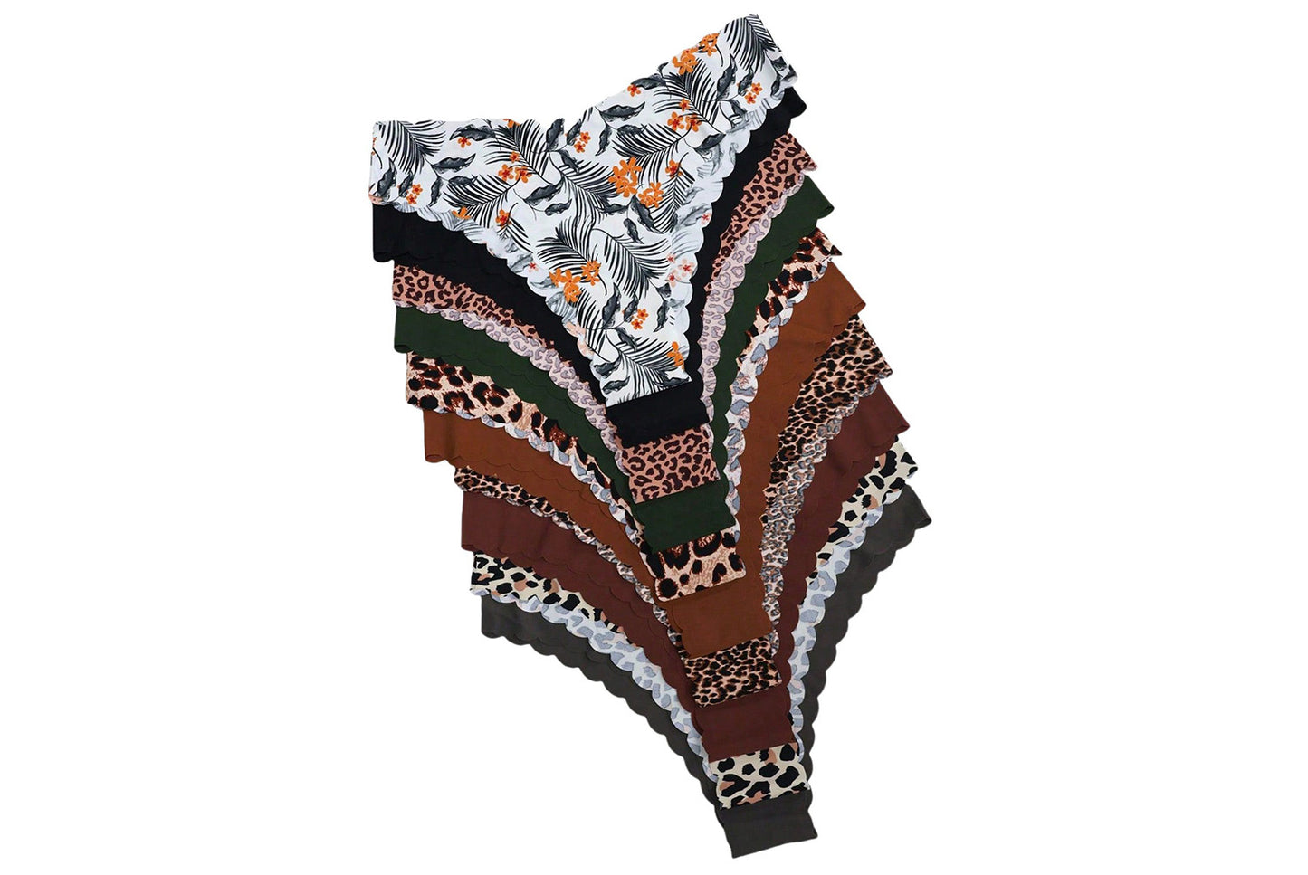 10-Pack Women's Seamless Printed Triangle Panties