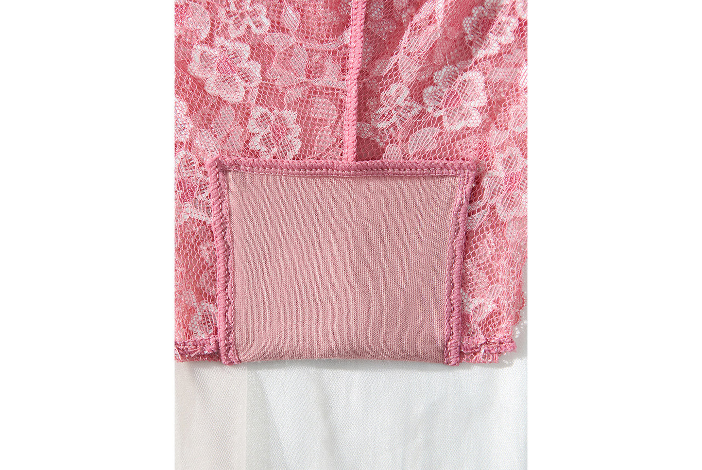 **Mid-Rise Hollow Boxer Briefs for Women with Transparent Lace**