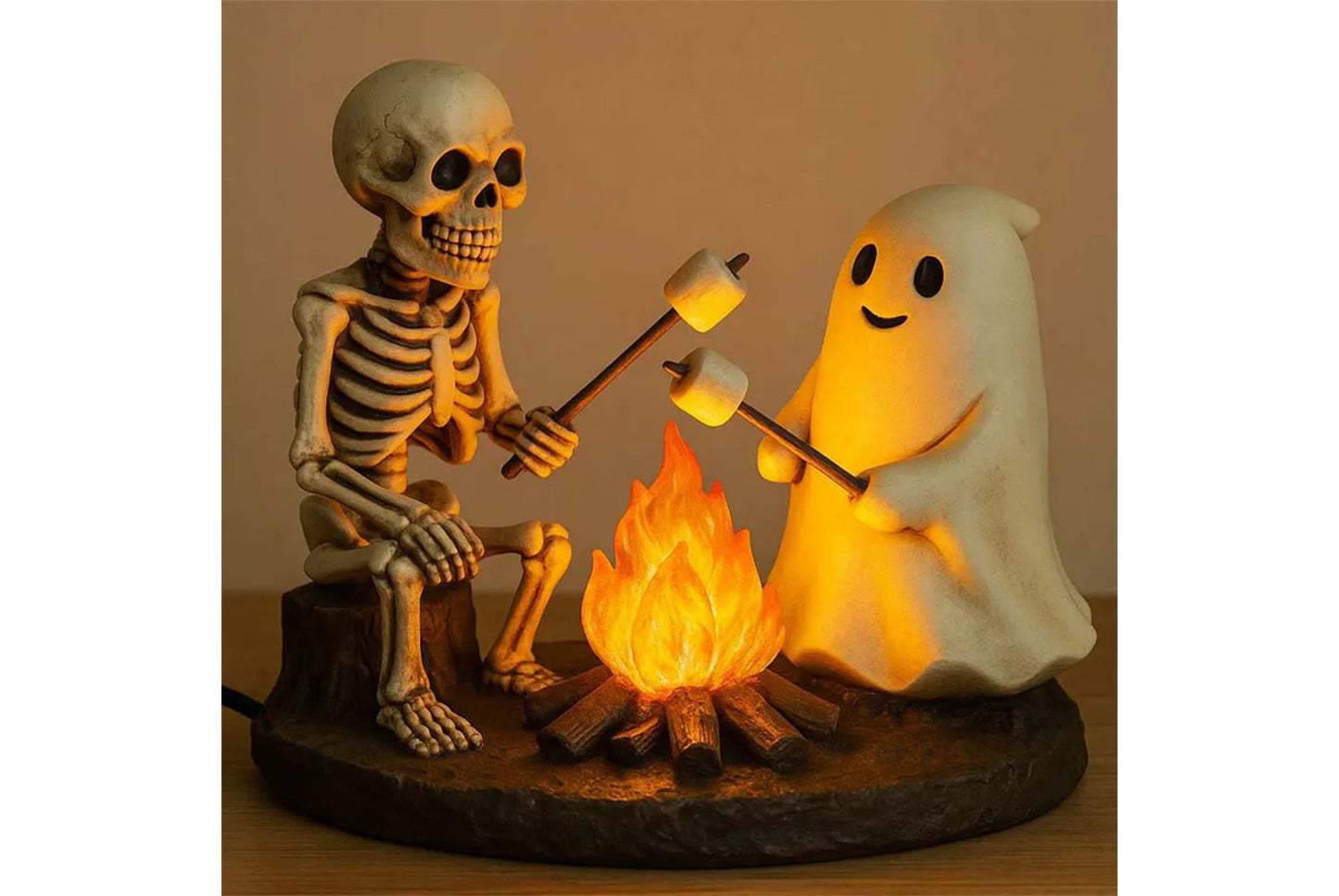 Skull and Ghost Bonfire Night Light