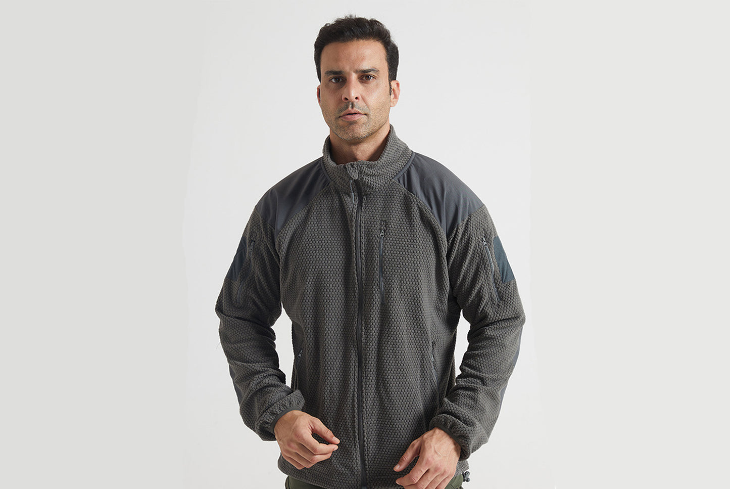 **Men's Tactical Fleece Jacket Stand Collar Liner**