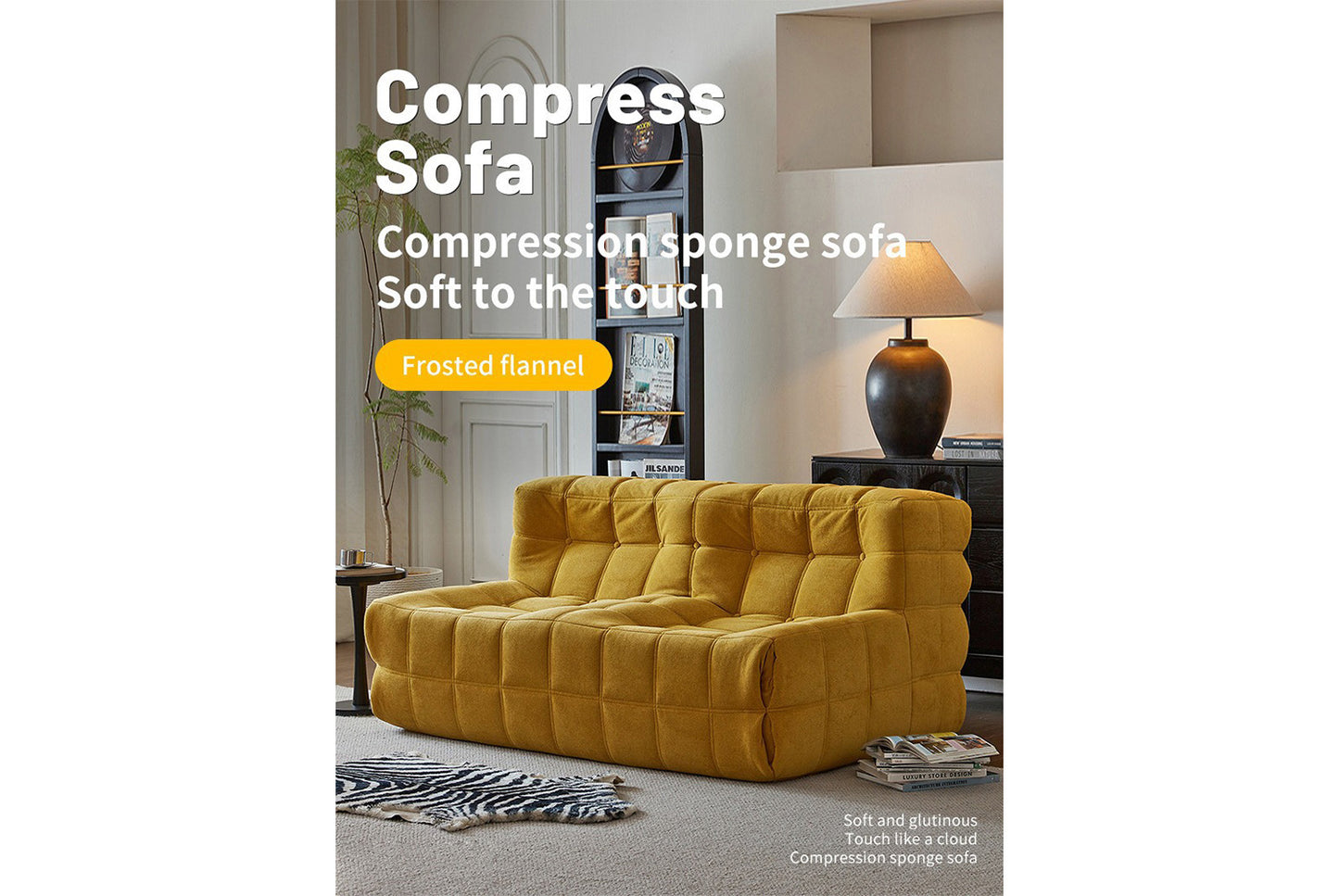 **Waffle Beanbag Chair (Single Reclining/Sleeping Chair)**