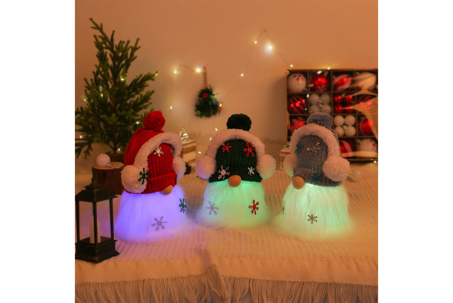 Children's Christmas Gift - Light-Up Musical Knitted Hat Doll