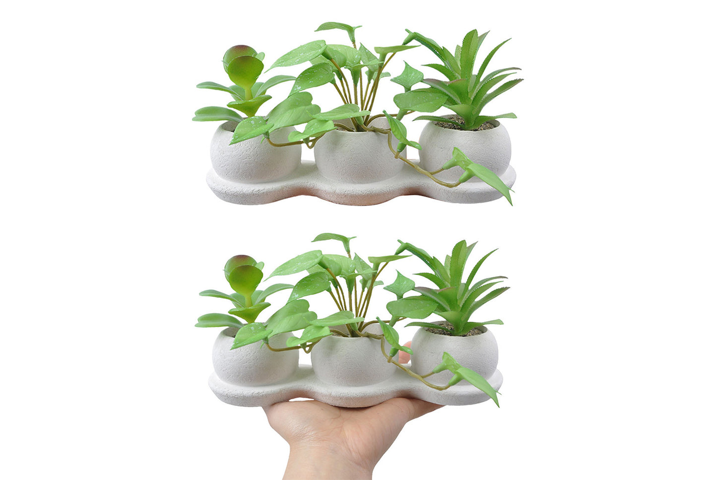 Halloween Simulated Plant Pots | Skull/White Pot/Succulent Series