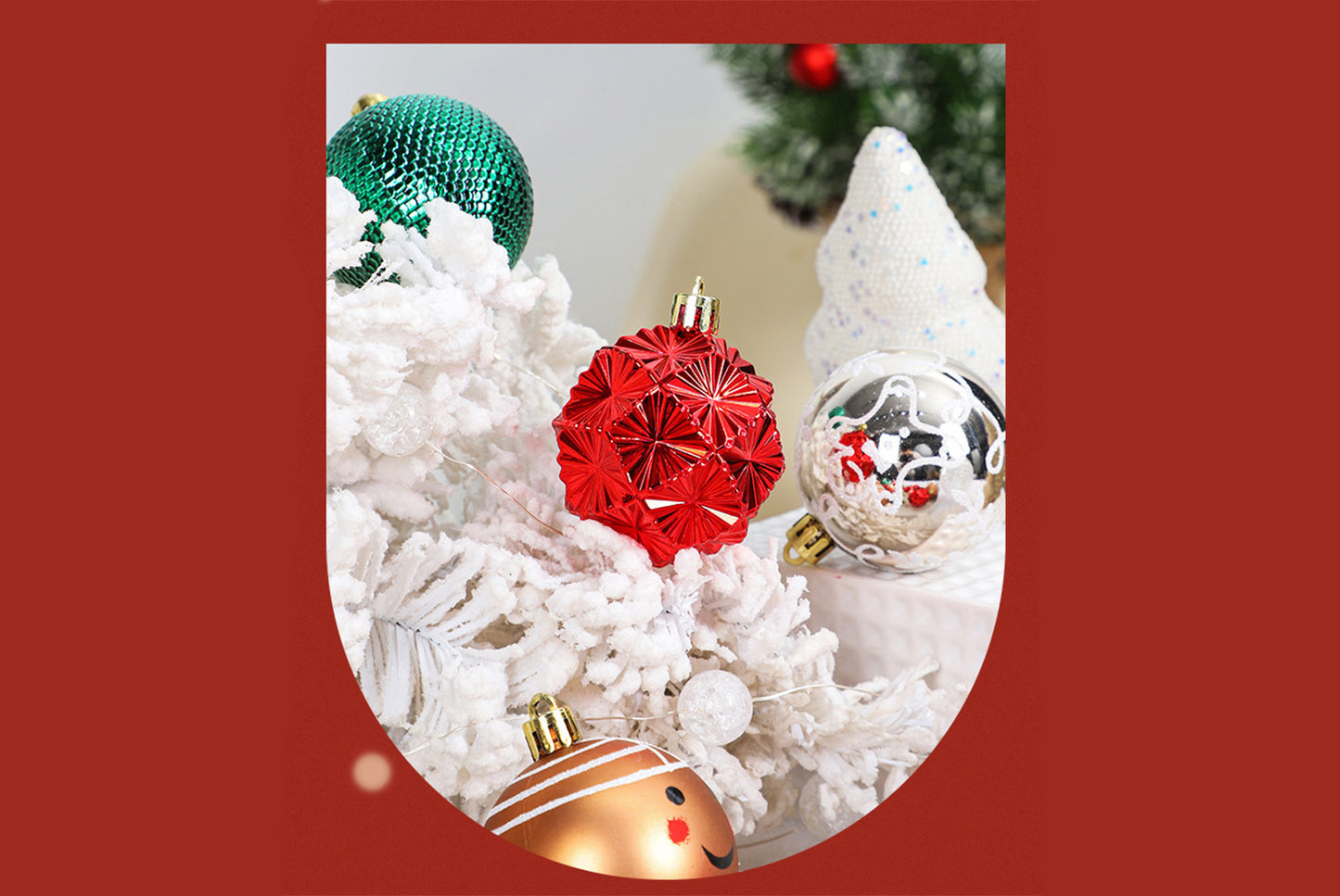 42 Exquisitely Painted Christmas Ball Set