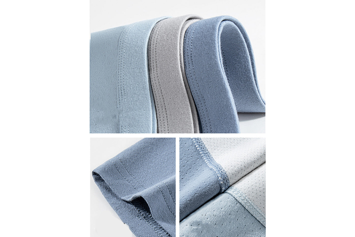 New Men's Class A Pure Cotton Mesh Boxer Briefs