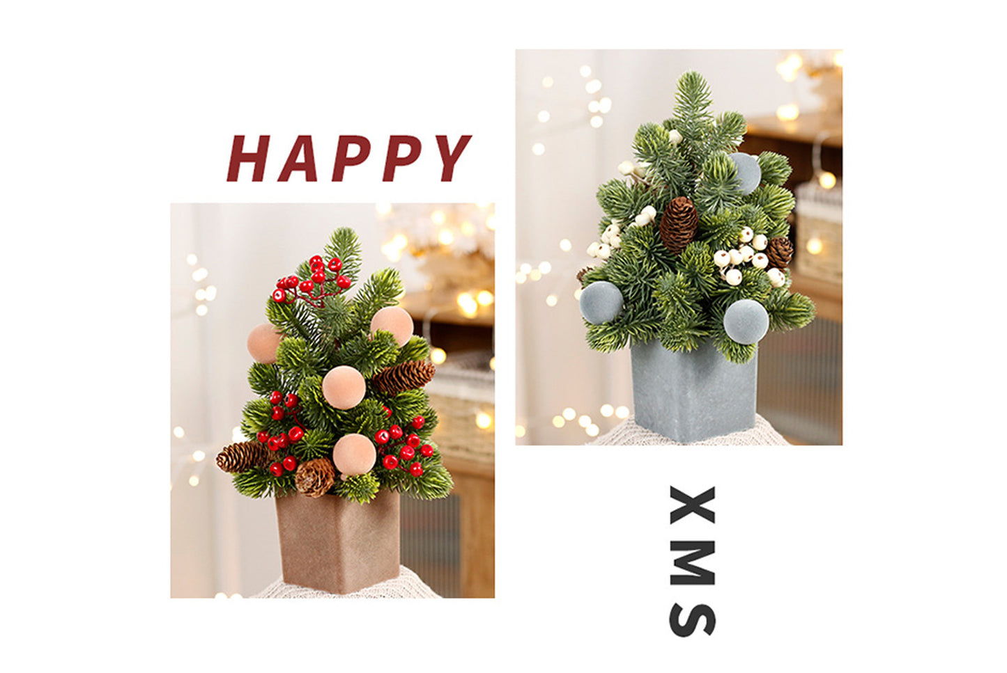 Replica Nobel Pine Mini Christmas Tree Set