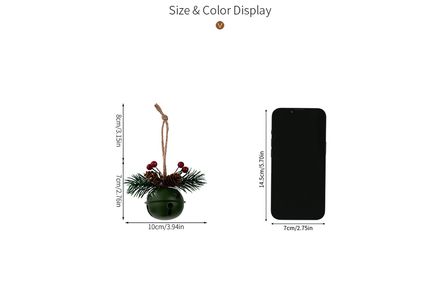 **Christmas Colorful Bell Pendant Decoration**