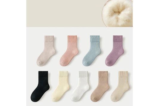 5-Pair Pack of Extra Thick Fleece Terry Socks