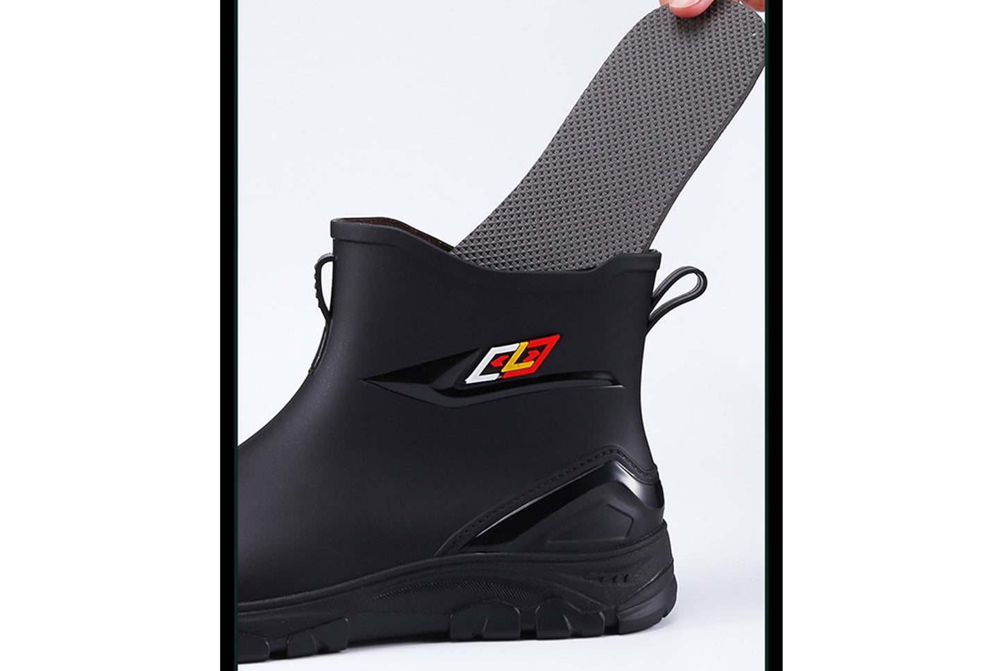 Men's Mid-Calf Fleece-Lined Non-Slip Rain Boots