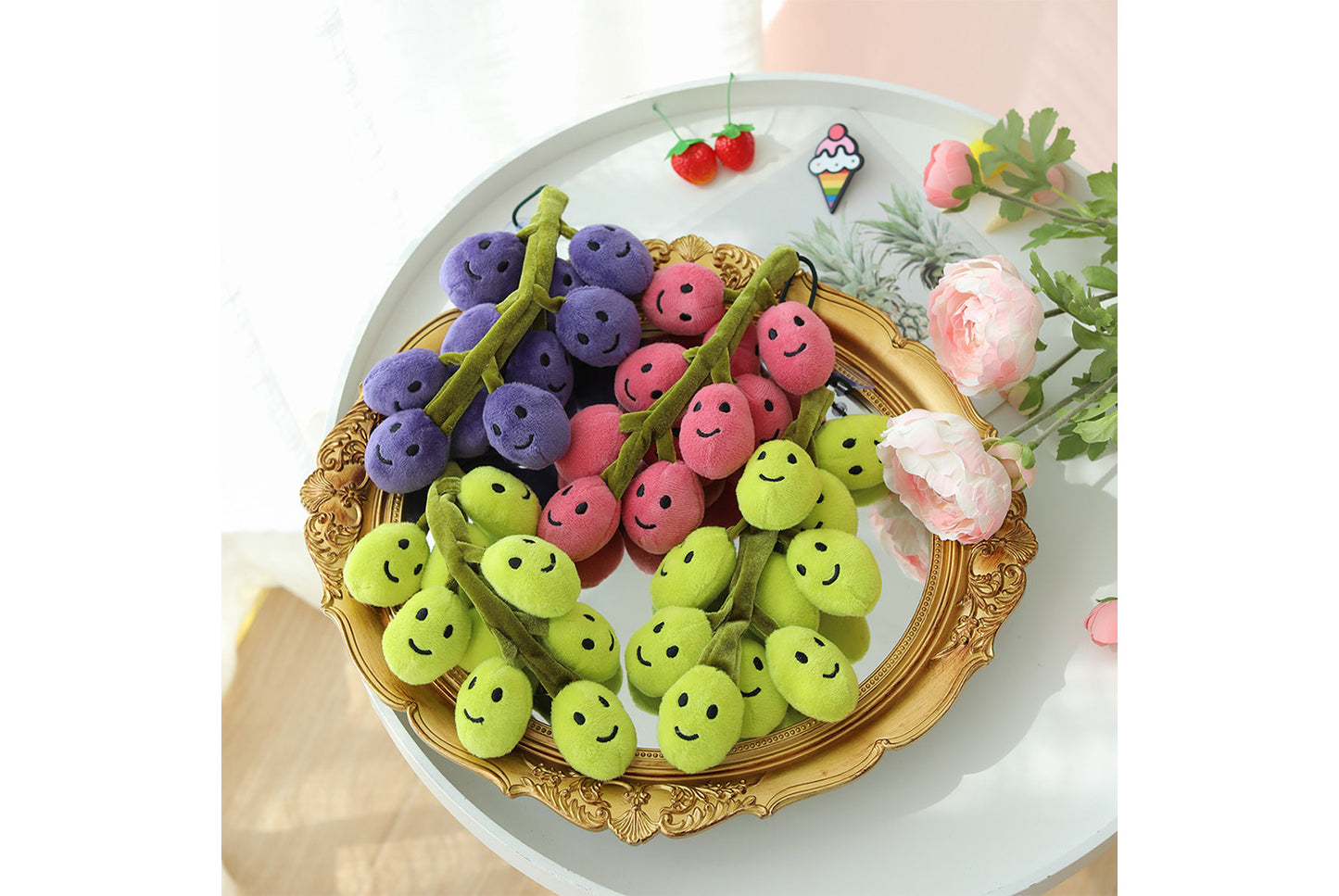 **Simulated Grape Plush Toy | Cute Fruit Hanging Ornament for Home Decor**