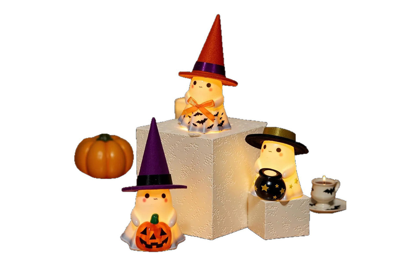 **Halloween Ghost Lantern Flag | Resin Holiday Decorations**