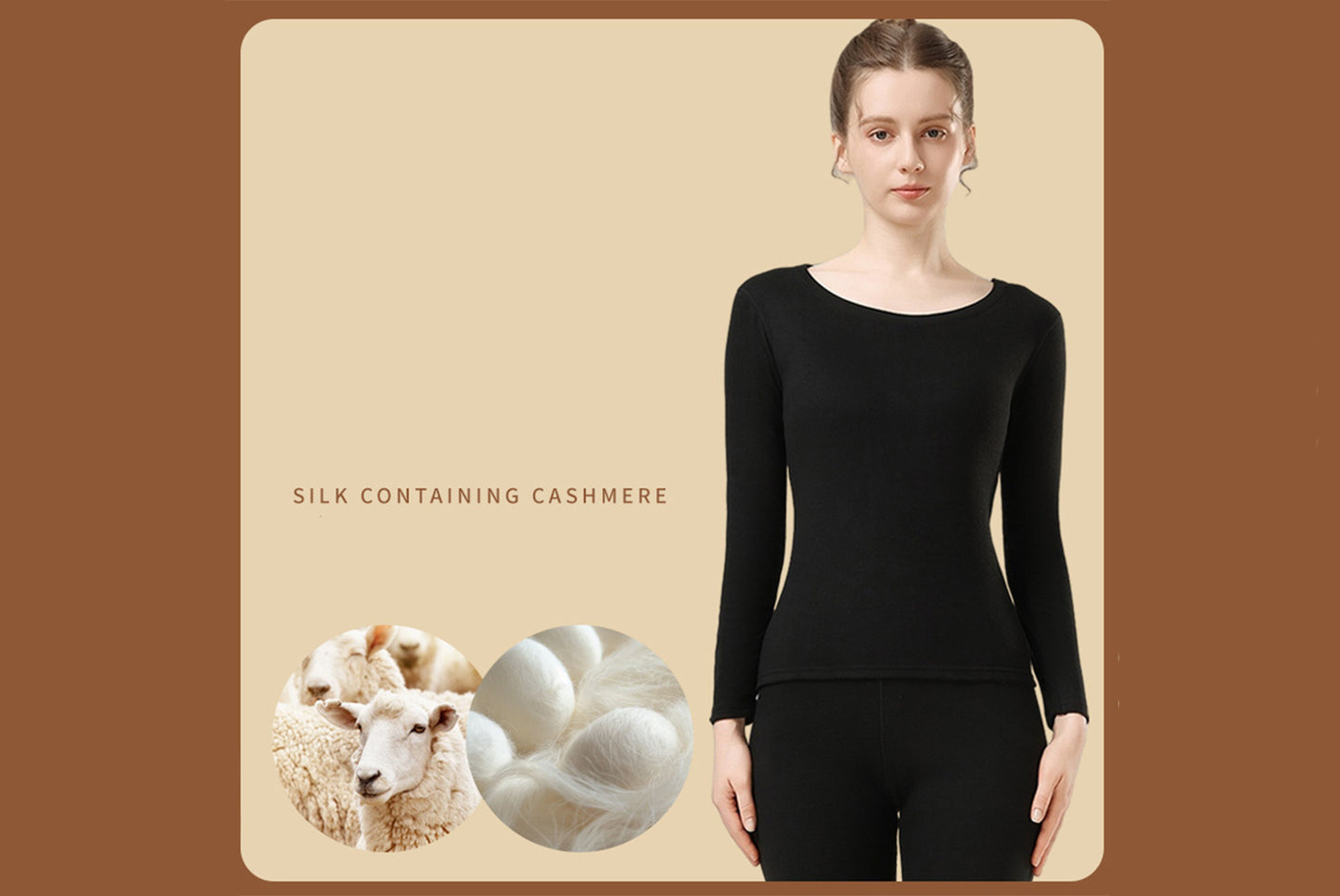 **Cashmere and Silk Warm Autumn Jacket and Long Pants Set (Unisex)**