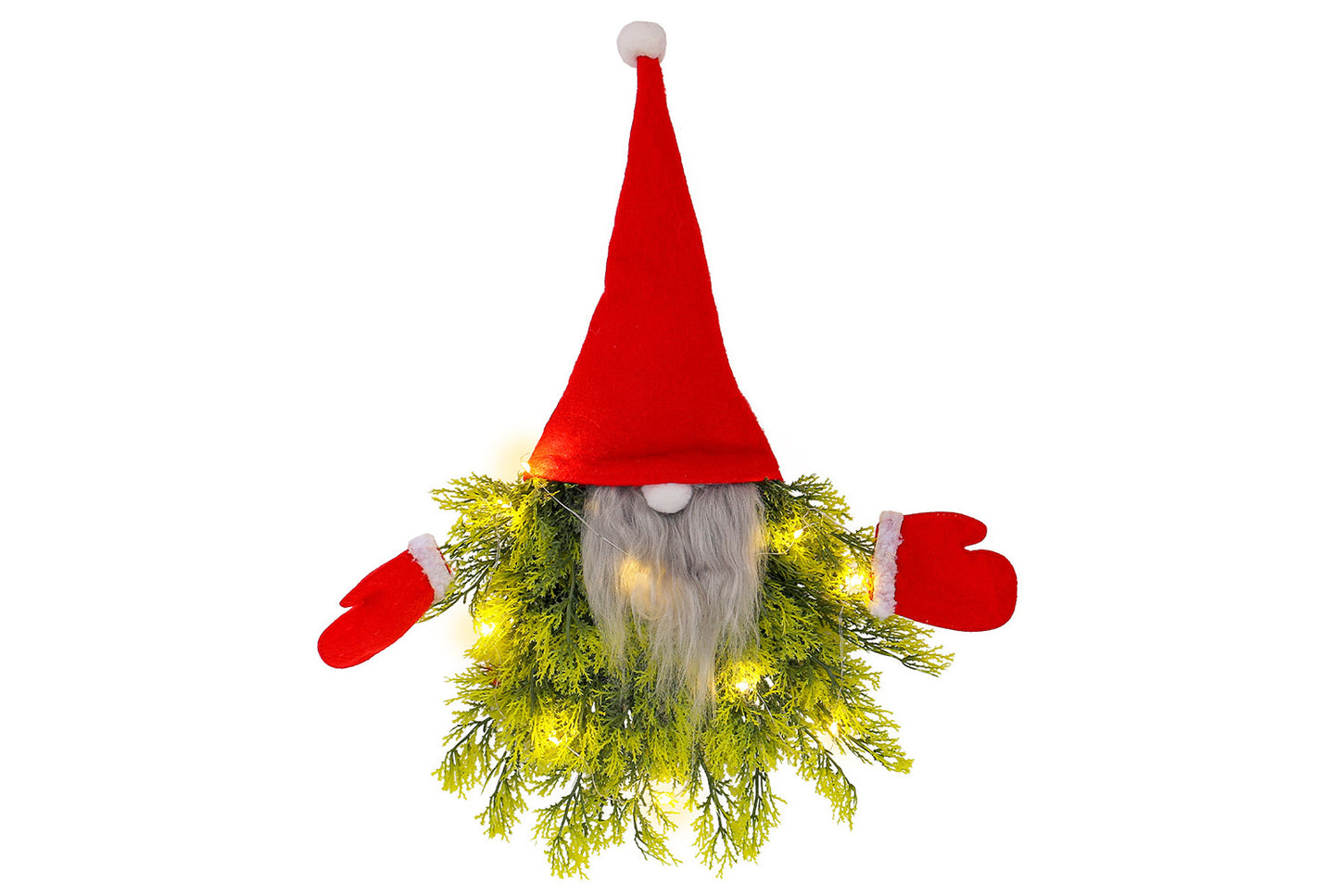 Luminous Faceless Old Man Christmas Wreath