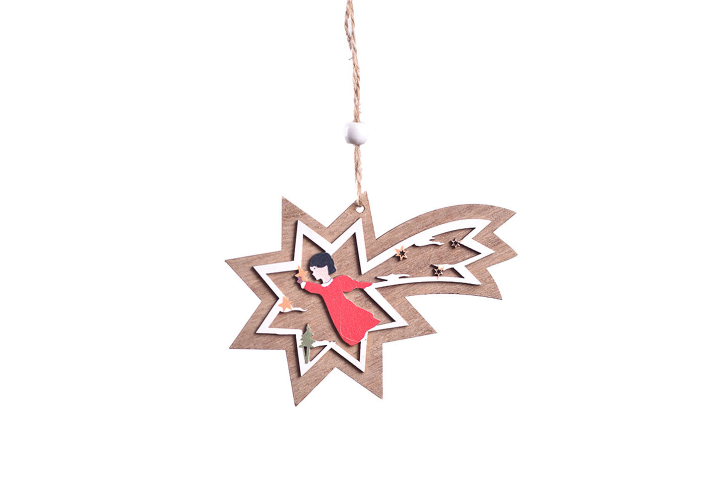 **Christmas Wooden Ornament Set - Multiple 3D Decorations**