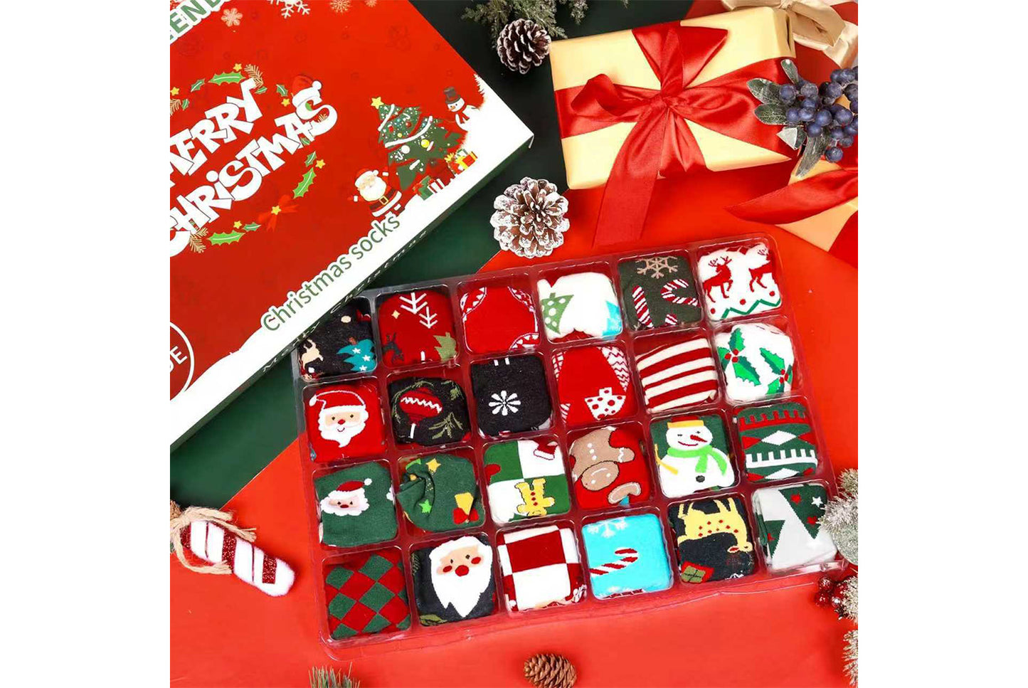 **24-Day Christmas Countdown Blind Box Socks