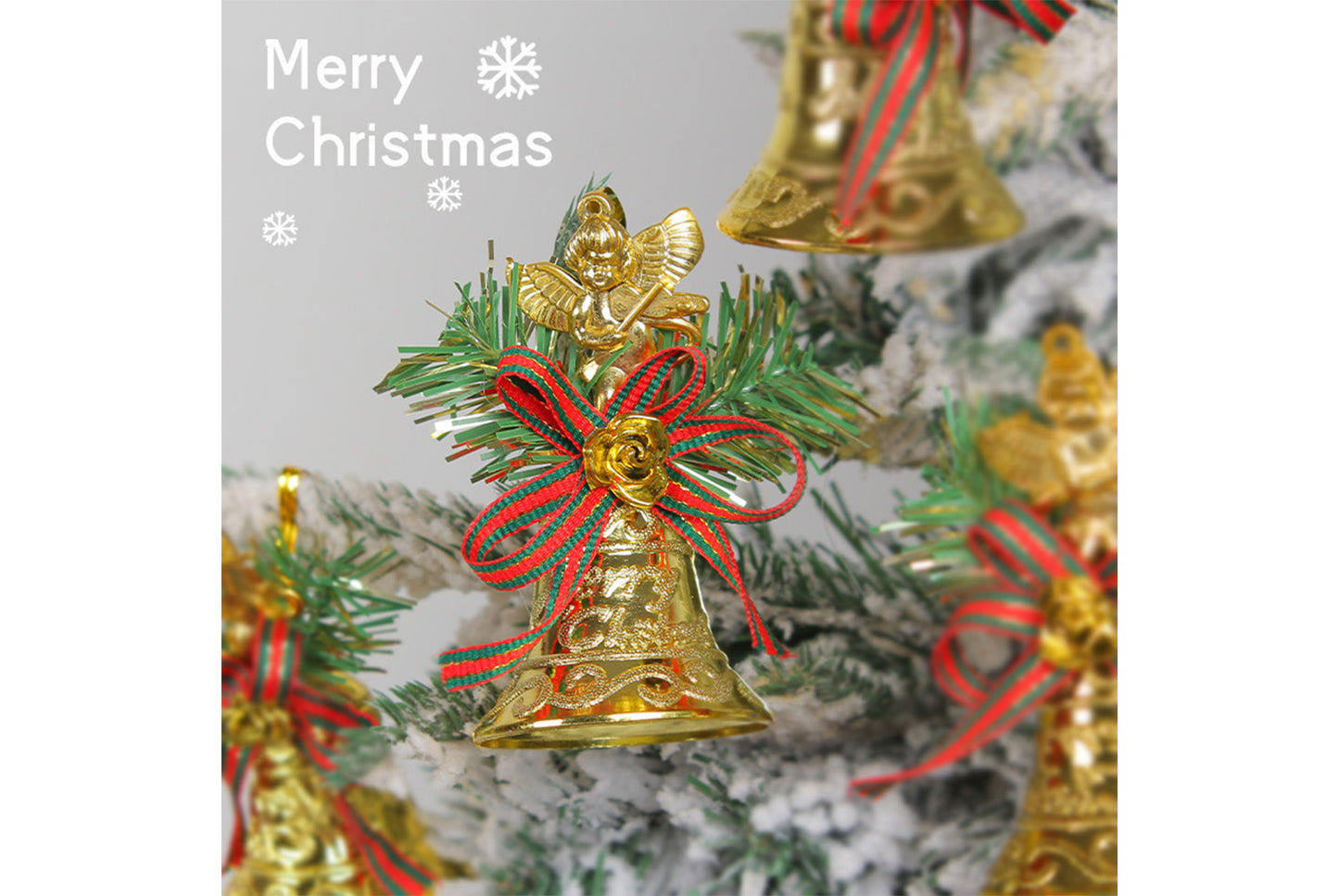 Christmas Bell Pendants - Golden Bell Christmas Tree Ornaments