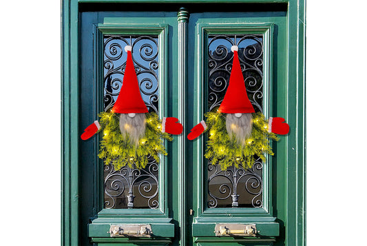 Luminous Faceless Old Man Christmas Wreath