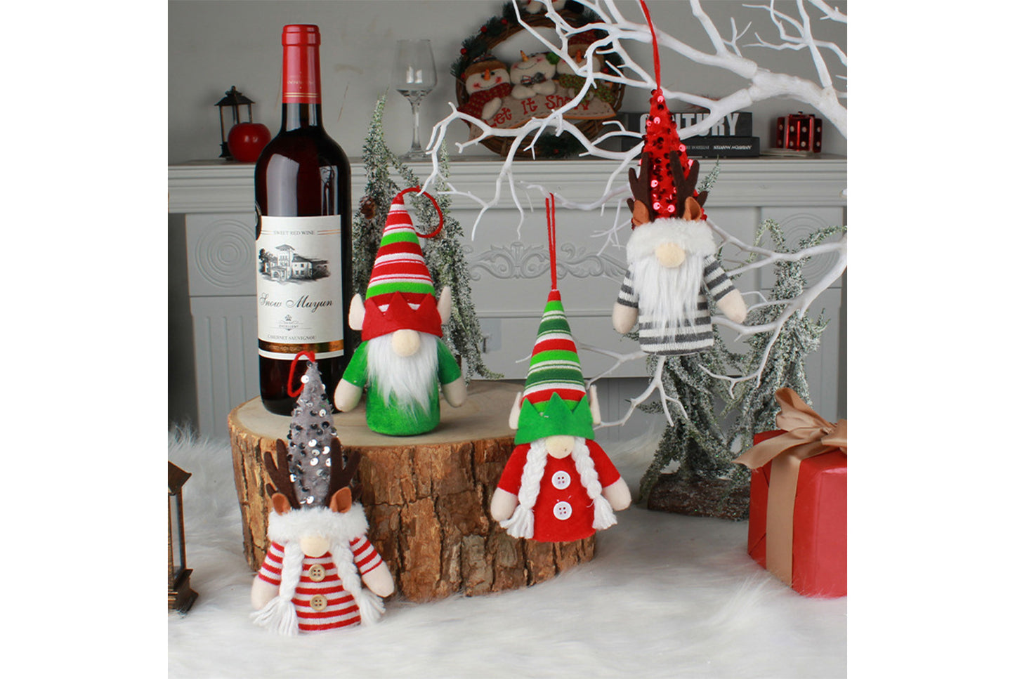 Faceless Old Man Deer Antler Doll Ornament