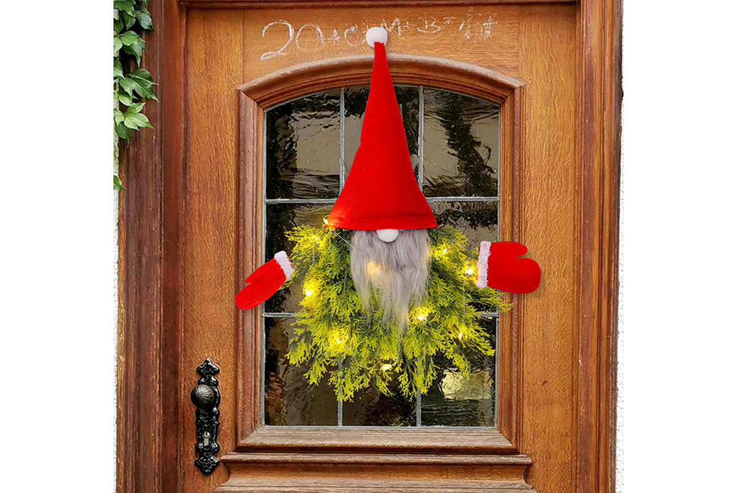 Luminous Faceless Old Man Christmas Wreath