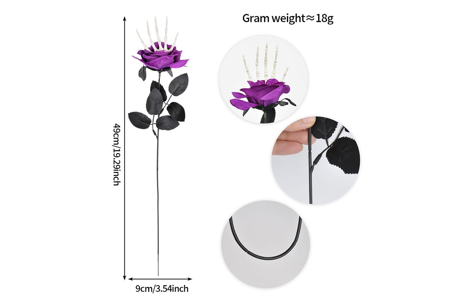 Halloween Scary Rose Decorations (10-Pack)