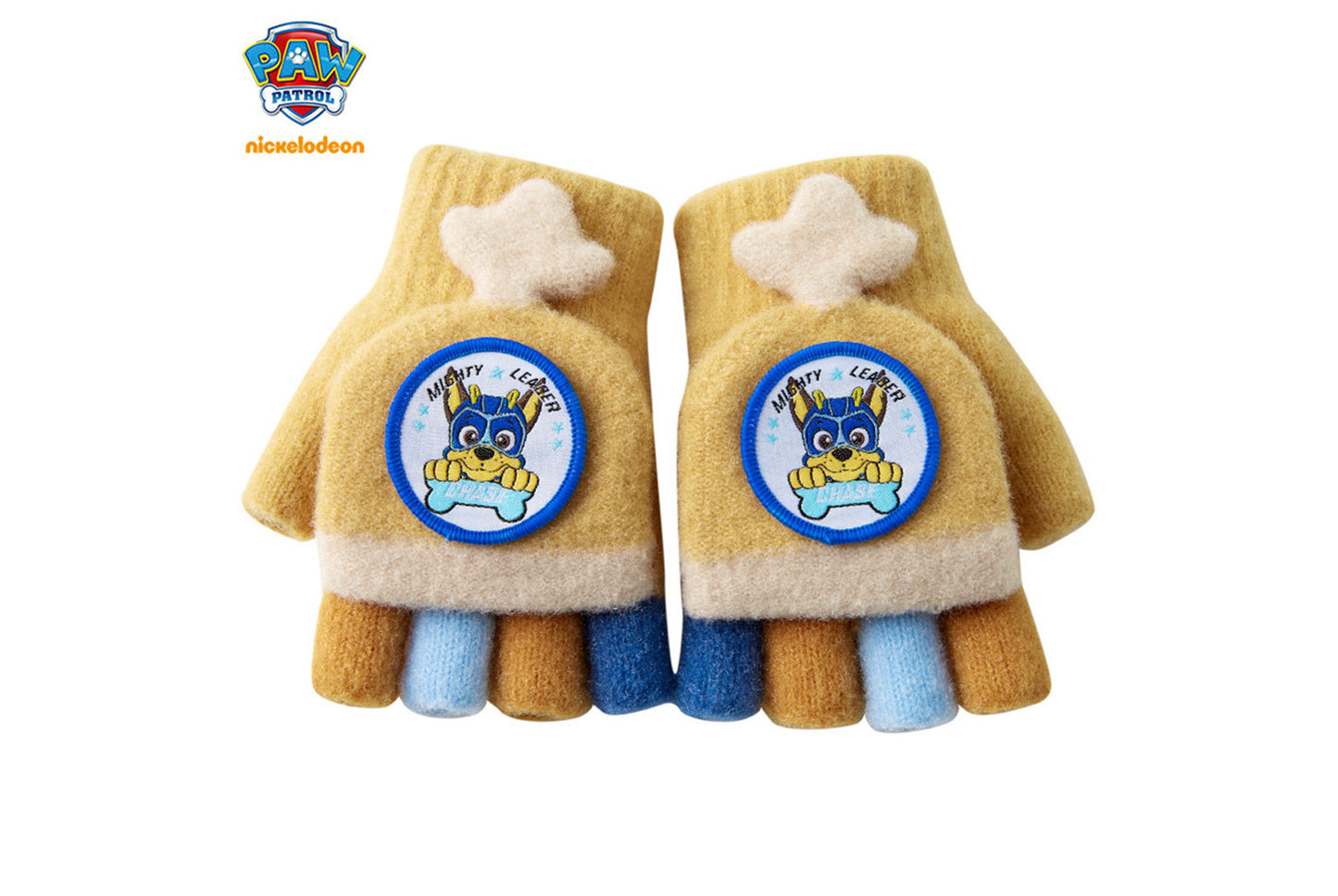 **Children's Flap-Fingerless Warm Gloves**