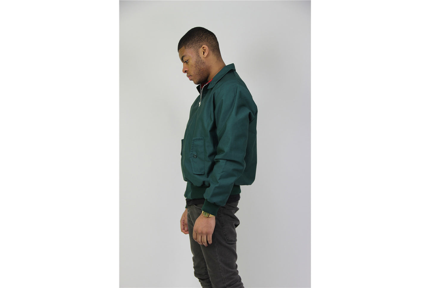 Stand-Collar Harrington Jacket