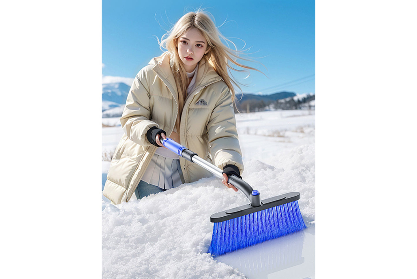 **3-in-1 Car Snow Shovel | Extendable De-icing Tool**