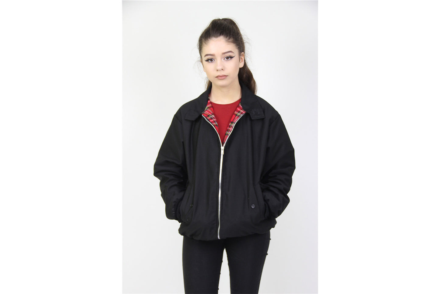 Stand-Collar Harrington Jacket