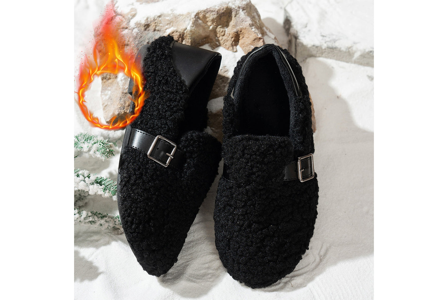 **Women's Low-Top Lambswool Warm Cotton Shoes**